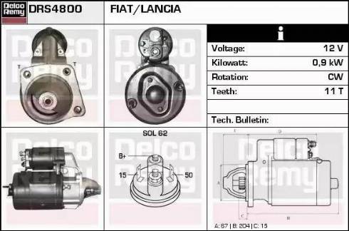 Remy DRS4800 - Starteris autospares.lv