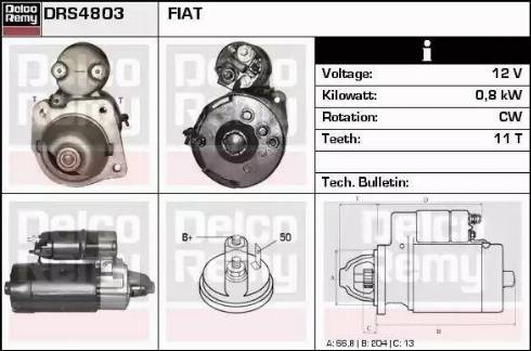 Remy DRS4803 - Стартер www.autospares.lv