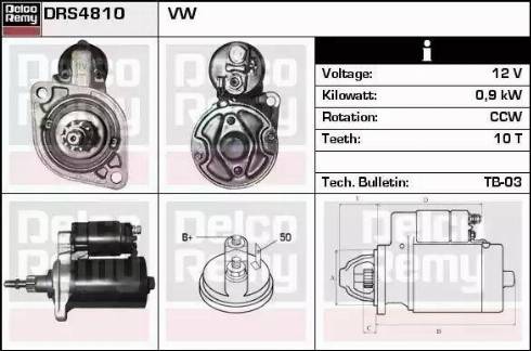 Remy DRS4810 - Starter www.autospares.lv