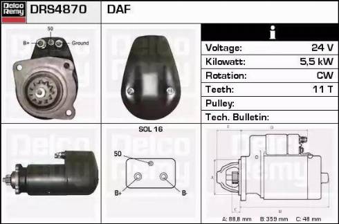 Remy DRS4870 - Starteris autospares.lv