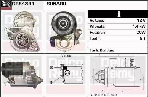 Remy DRS4341 - Starteris autospares.lv