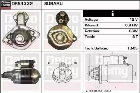 Remy DRS4332 - Starteris autospares.lv