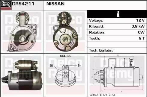 Remy DRS4211 - Starter www.autospares.lv