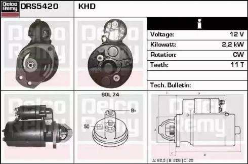 Remy DRS5420 - Стартер www.autospares.lv