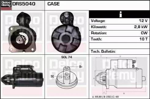 Remy DRS5040 - Starteris autospares.lv