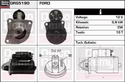 Remy DRS5190 - Starteris autospares.lv