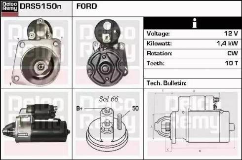 Remy DRS5150N - Starteris www.autospares.lv