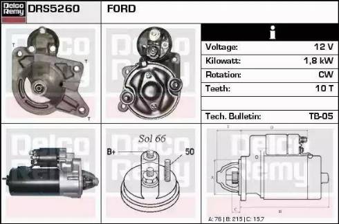 Remy DRS5260 - Стартер www.autospares.lv