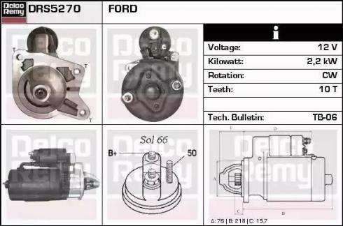 Remy DRS5270 - Starteris autospares.lv