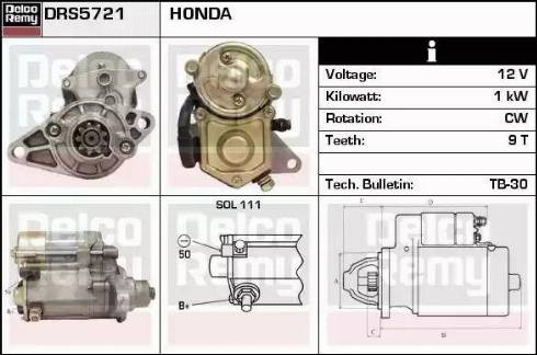 Remy DRS5721 - Starter www.autospares.lv