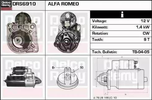 Remy DRS6910 - Starteris www.autospares.lv