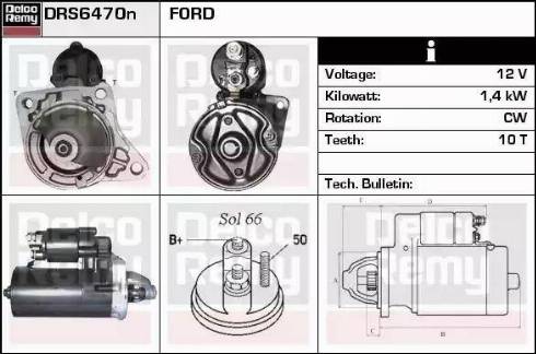 Remy DRS6470N - Starteris autospares.lv