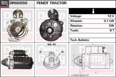 Remy DRS6550 - Starter www.autospares.lv