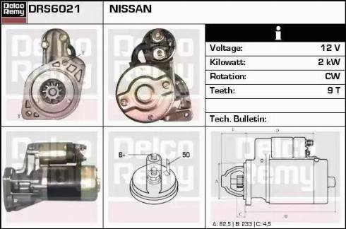 Remy DRS6021 - Стартер www.autospares.lv