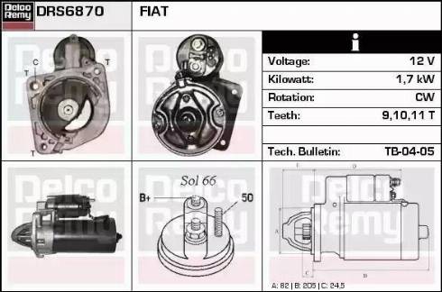 Remy DRS6870 - Starteris autospares.lv