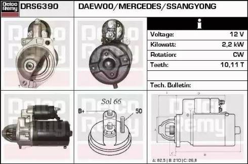 Remy DRS6390 - Starter www.autospares.lv