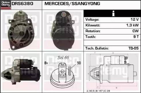 Remy DRS6380 - Starteris autospares.lv