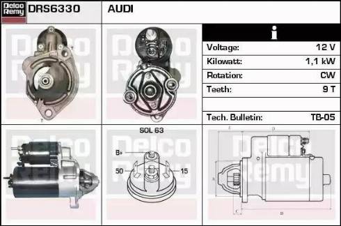 Remy DRS6330 - Starteris autospares.lv