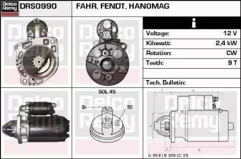 Remy DRS0990 - Стартер www.autospares.lv