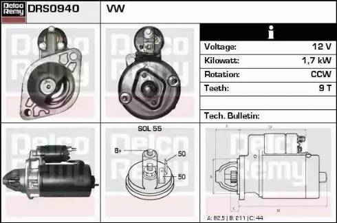 Remy DRS0940 - Starteris www.autospares.lv