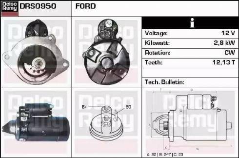 Remy DRS0950 - Starter www.autospares.lv