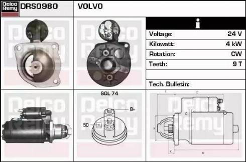 Remy DRS0980 - Starteris www.autospares.lv