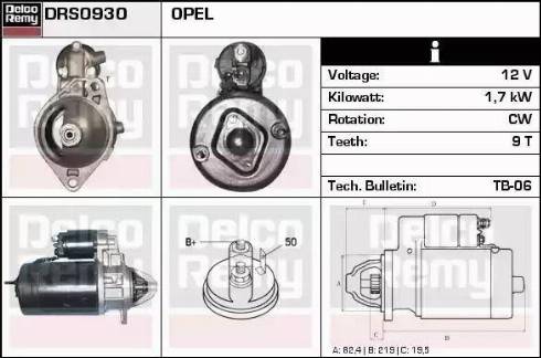 Remy DRS0930 - Starter www.autospares.lv