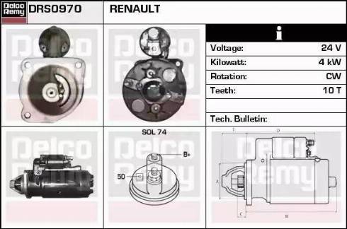 Remy DRS0970 - Starter www.autospares.lv