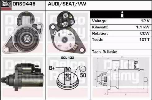 Remy DRS0448 - Стартер www.autospares.lv