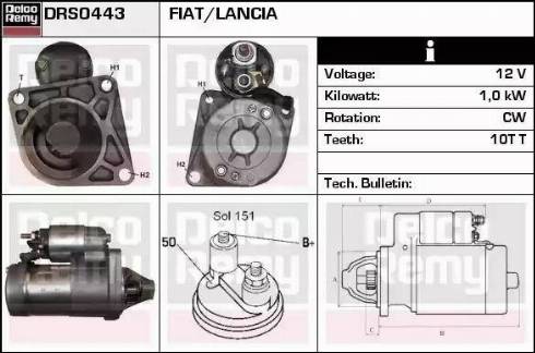 Remy DRS0443 - Starteris www.autospares.lv