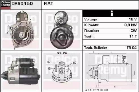 Remy DRS0450 - Starteris autospares.lv