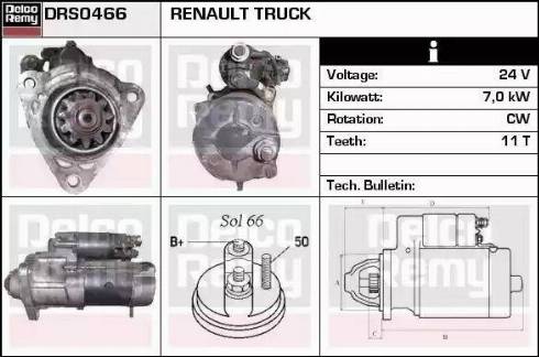 Remy DRS0466 - Starteris www.autospares.lv