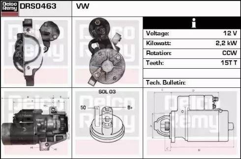 Remy DRS0463 - Starteris autospares.lv