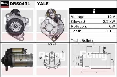 Remy DRS0431 - Starteris www.autospares.lv