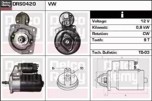 Remy DRS0420 - Стартер www.autospares.lv