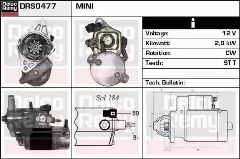 Remy DRS0477 - Starter www.autospares.lv