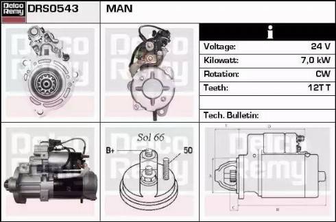 Remy DRS0543 - Starteris www.autospares.lv