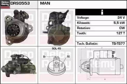 Remy DRS0553 - Starteris www.autospares.lv