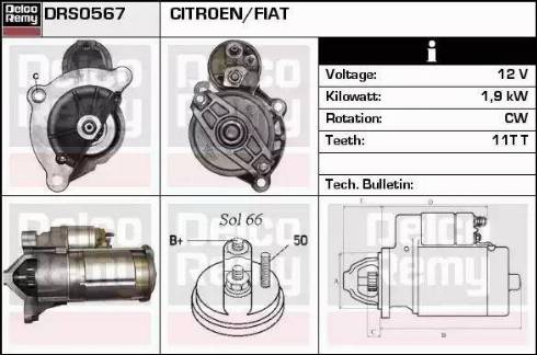 Remy DRS0567 - Starteris autospares.lv