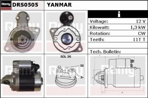 Remy DRS0505 - Starteris autospares.lv