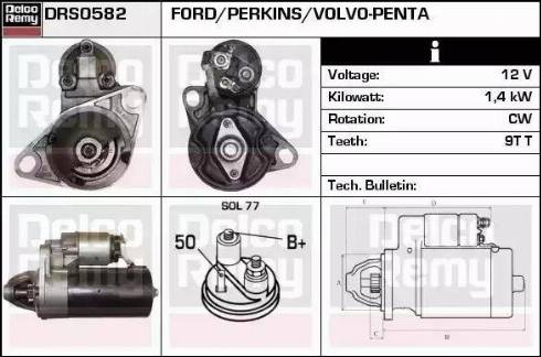 Remy DRS0582 - Стартер www.autospares.lv