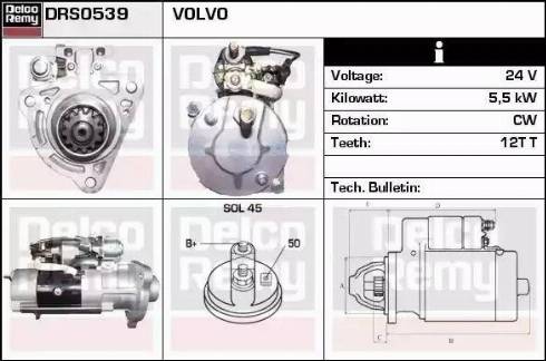 Remy DRS0539 - Стартер www.autospares.lv