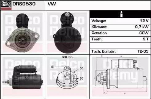 Remy DRS0530 - Starter www.autospares.lv