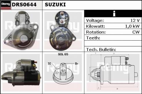 Remy DRS0644 - Starteris autospares.lv