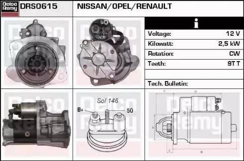 Remy DRS0615 - Starteris autospares.lv