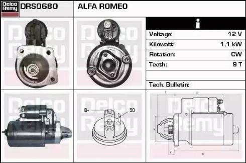 Remy DRS0680 - Starter www.autospares.lv