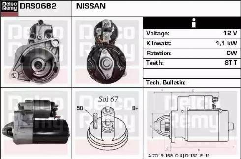 Remy DRS0682 - Стартер www.autospares.lv