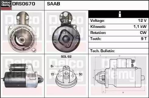 Remy DRS0670 - Starter www.autospares.lv