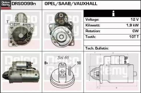 Remy DRS0099N - Стартер www.autospares.lv