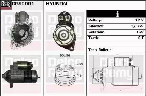 Remy DRS0091 - Starter www.autospares.lv